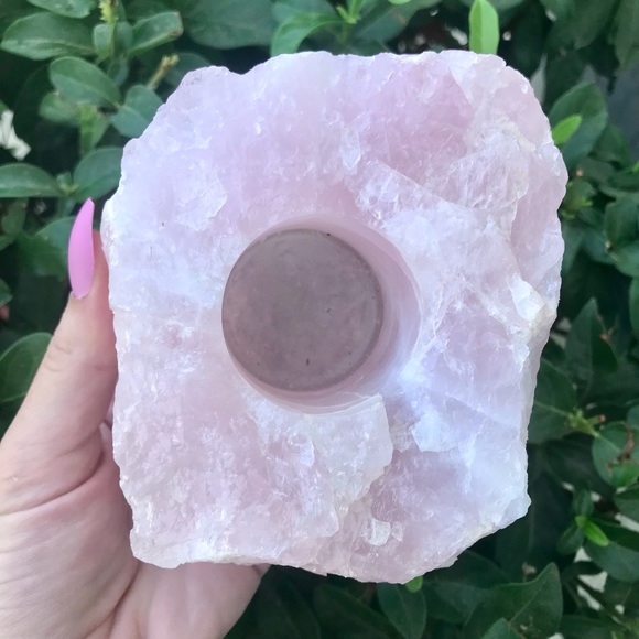 Rose Quartz Candle Holder💕 - Picture 2 of 6